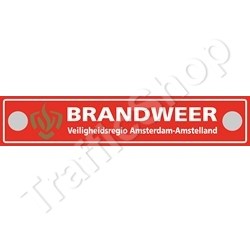 Autobord BRANDWEER & LOGO & REGIO zuignap 50x10cm